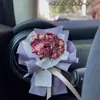 Mini Buquê Seco Rosa Lembrança de Casamento Dia dos Namorados Saída de Ar Clipe de Carro Formatura Aniversário Presente Flor Pronta