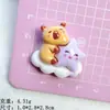 Cerdo Lindo de Color Café Dibujo Animado DIY Pegamento de Crema Funda para Teléfono Accesorios de Resina Pasador Hecho a Mano Goma para el Cabello Material para Joyería Kit