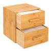 Nueva Caja de Almacenamiento de Toallas Faciales de Madera Baño Escritorio Caja con Cajón Deslizante Joyero de Madera Maciza Caja de Bambú