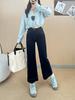 Jeans Versátiles de Otoño 2026 con Estiramiento, Pantalones Retro de Pierna Ancha Cortos de Cintura Alta para Mujer, Estilo de Principios de Otoño