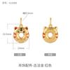 Cuentas de Transferencia de Tigre del Zodiaco Francés Antiguo Accesorios de Oro Arena Cuerda de Mano de Tigre de la Suerte de Este Año Collar Pulsera Accesorios diy