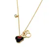 Suministro transfronterizo joyería moda lujo ligero Mickey Mouse collar de acero inoxidable joyería de diamantes para mujer nicho Joyería collar