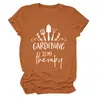 La jardinería es mi terapia Amazon eBay sitio independiente camiseta casual cómoda de mujer cuello redondo manga corta