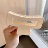 Pinza para el cabello de lujo de alta gama en color marrón, tamaño grande nuevo para cabello grueso, pinza de tiburón para recogidos en la parte posterior de la cabeza, accesorio para el cabello de uso diario