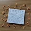 Molde de silicona líquida para decoración de pasteles de chocolate con letras y números en inglés