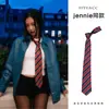 Corbata Rayada Color Café de Alta Inteligencia Estilo Coreano Otoño e Invierno Bufanda Casual Melard Cinturón Versátil Accesorio de Cintura para Mujer