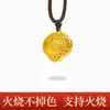 Nova Loja de Ouro Mesmo Estilo Método Antigo Ouro de Areia Cem Bênçãos Ruyi Cadeado da Paz Pingente Resistente ao Fogo Colorfast Pingente de Ouro de Areia