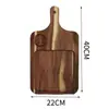 Plato de madera de acacia estilo japonés transfronterizo plato para pan y frutas Bandeja de madera de acacia para pizza madera maciza hoja pequeña Tabla de cortar de acacia