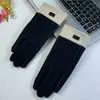 Luvas de Couro Masculinas de Inverno com Tela Sensível ao Toque, Acolchoadas com Veludo e Espessas para Prevenir o Frio, Quentes e à Prova de Vento, Antiderrapantes, Grandes de Algodão, Atacado
