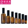 Botella de aceite marrón al por mayor, botella gotero, botella de spray a presión, botella de vidrio para líquido para el crecimiento del cabello, botella de spray para aceite medicinal, botella vacía engrosada