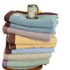 Colcha de Verano Rayada de Algodón Puro Japonés Estilo Muji, Colcha de Aire Acondicionado, Algodón 100% Algodón Lavado, Colcha Fina Simple Individual/Doble para Dormitorio