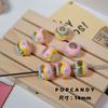 Cuentas pintadas a mano hamburguesa cadena para teléfono móvil DIY encaje punto joyería hecha a mano cuentas sueltas accesorios colorido ins accesorios nicho