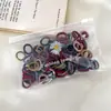 100 Piezas Gomas para el Cabello de Margarita Sencillas Empaquetadas en Bolsa Bandas de Goma de Nylon Coloridas Anillos de Toalla Accesorios de Cabello de Moda Cuerdas para el Cabello Lote