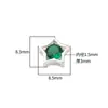 Prata S925 Zircônia Microincrustada Estrela Colorida Contas Espaçadoras Estrela Contas Soltas Pequenas Contas de Cristal Frescas Acessórios de Prata Esterlina