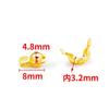 Fivela Coberta de Aço Inoxidável Contas de Posicionamento Ouro 18K Joias DIY Pulseira Colar Acessórios Fivela Fivela de Conexão Fivela Dupla com Contas
