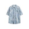 RESPONDA-ME estilo neutro desgastado top manga curta camisa para homens e mulheres casais solto cardigan moda marca casaco CS129