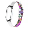 Adecuado para Correa Xiaomi Mi Band 8, Pulsera Estilo Hebilla de Eslabones de Bambú de Acero Inoxidable, Caja de Metal, Correa Xiaomi Mi Band 7