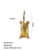 Estilo de Lujo Accesible Ins Francés Colgante Exquisito DIY Acero Inoxidable Chapado en Oro de 18K Coloridos 6*3mm Rectangulares Geométricos Accesorios