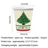 Natal Feliz Natal Festa Louça Festa de Família Prato de Jantar Descartável Copo de Papel Suprimentos de Decoração