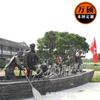 Tema Cultural Rojo Sala Conmemorativa Figura Escultura Imitación Bronce Soldado Ejército Rojo Octavo Ejército Ruta Escultura Revolucionaria de Fibra de Vidrio