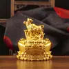 Nuevas figuritas del zodiaco en color oro arena, diseñadas para atraer riqueza y prosperidad, con lingotes giratorios y animales del zodiaco, un adorno decorativo de escritorio para atraer la buena fortuna