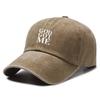Gorra de Béisbol Suave Lavada y Desgastada con Estampado de Letra Personalizada para Primavera y Otoño, para Hombres y Mujeres, Sombrero Pequeño para el Sol para Mostrar la Cara al Aire Libre