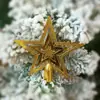 Decorações de Natal Prontas Estrela Oca para o Topo da Árvore Placa de Letra Plástica Cervo Enfeites Vermelhos Dourados e Prateados