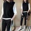 Moda de Verão Casual Roupa Esportiva para Mulheres Estação Europeia mm Gordinha Calças Harem Slim Camiseta de Manga Curta Conjunto de Duas Peças para Estudante
