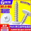 Tornillos Autorroscantes de Acero Inoxidable 304 con Cabeza Redonda de Cruz y Arandelas, M2 M3