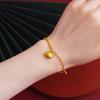 Liga de cobre joias frescas urso fofo pulseira fofa feminino flor personalidade pulseira de ouro imitação atacado retrô combina com tudo