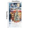 2026 Nueva Cortina de Puerta de Navidad Tela Colgante Sombrero de Navidad al Aire Libre Muñeco de Nieve Fondo Decoración Tela Colgante Cubierta de Puerta Venta al por Mayor
