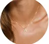 Colar Personalizado Europeu e Americano Transfronteiriço com Inicial em Ouro 26 Pingentes Corrente de Pescoço Colar de Corrente Osso de Cobra Feminino Verão 2024