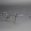 Armazón de anteojos ultraligero de titanio puro, armazón de anteojos cuadrado retro 80901, armazón de anteojos para miopía Danyang al por mayor