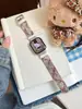 Estilo Invernal de Año Nuevo Correa de Cuero Bordada de Gatito Adecuada para Apple Watch Iwatch Generación 11 10/987Ultra/Se