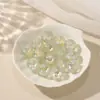 Color Melocotón Bebé Galvanizado Iridiscente Cuentas Sueltas Material de Resina Cuentas Redondas de 16 mm Cadena para Teléfono Accesorios para Manualidades con Cuentas Materiales