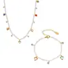 Rueda de la Fortuna Shijia Mismo Estilo Corazón de Perla Múltiples Accesorios Collar con Borla para Mujer Cadena de Clavícula Versátil Juego de Joyas