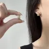 Pendientes de Diamante con Hojas Super Brillantes Estilo Coreano Diseño de Nicho Modernos Elegantes Lujo Ligero Sentido de Alta Gama Joyería para Orejas Explosiva de Celebridad de Internet