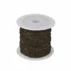 Cadena Plana de Cobre Cruzada, Cadena con Forma de O que Conserva el Color, Cadena Plana Electrochapada, 10 Yardas/Rollo, Accesorios para Joyería Hecha a Mano DIY