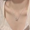 Collar de Mariposa Diamante Flash para Niña Diseño Nicho de Lujo Ligero Estilo Ins Cadena de Clavícula de Alta Gama para Niña Gentil Accesorios