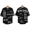 Versión correcta PALM camiseta de manga corta con estampado de letras de ángeles de oso decapitado para hombre y mujer, manga corta de verano