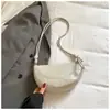 Bolsa Croissant Estilo Coreano de Design de Nicho da Moda, Bolsa Dumpling de Cor Sólida, Bolsa de Ombro, Bolsa de Ombro Estilosa para o Trajeto Diário Casual