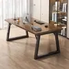 Escritorio de oficina ligero, escritorio de computadora moderno, escritorio doble largo de escritorio, escritorio simple para escribir para uso doméstico de estudiantes, banco de trabajo