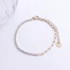 Pulsera de circonio de acero inoxidable transfronteriza Europa y Estados Unidos INS superventas horno chapado al vacío oro 18K joyería de acero titanio al por mayor