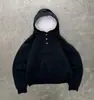 Sudadera con capucha de botones estilo americano Harajuku para hombre y mujer, nuevo abrigo de otoño e invierno, corte holgado, diseño único, top casual