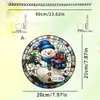 Navidad Nieve Muñeco Regalo Nuevo Producto Transfronterizo Película de Color Acrílico 2D Reflejo Colorido Colgante Decoración de Ventana Decoración de Porche Accesorios