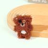Acessórios de Boneca Urso de Pelúcia Desenho Animado Pingente Fofo Pelúcia Enrolada Olhos de Botão Bolsa de Boneca Pingente de Chaveiro