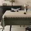 2026 Novo Estilo Luxo Leve High-End Retangular Impermeável e à Prova de Óleo Lavável Toalha de Mesa Estilo Retrô Toalha de Mesa para Mesa de Centro