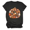 Amazon eBay sitio independiente moda personalizada mujer cuadros estampado leopardo lazo calabaza cuello redondo manga corta camiseta
