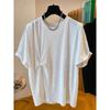 2024 Verano Nuevo Diseño Sentido Nicho Holgado Casual Sentido de Textura Camiseta Hombres y Mujeres Manga Corta Holgada Top Kink