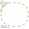Collar de Acero Inoxidable Transfronterizo con Cuentas de Cristal y Cristal Dulce Turquesa Piedra Natural Personalizado Cadena Clavicular de Alta Gama